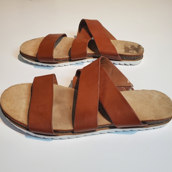 Nine West sandals, size 9, Cognac - Picture 4 of 7